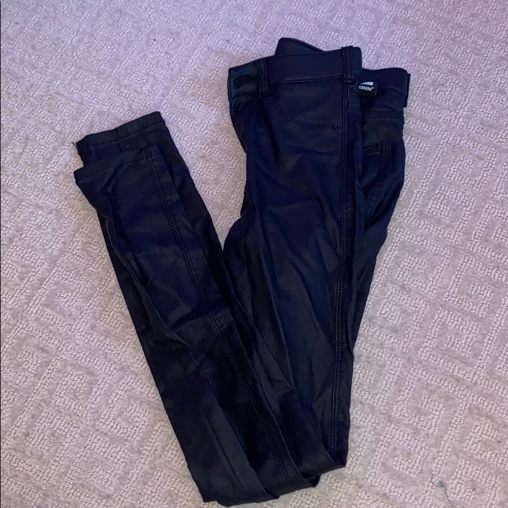 Revolve DRDENIM Black leather-like pants